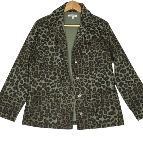 Good American Leopard Print Utility Jacket Women XS Retro Streetwear Safari Chic - Picture 10 of 10